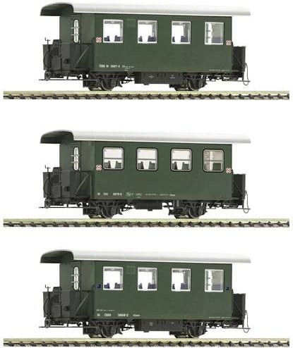 Roco 3er-Set Schmalspur-Personenwagen der ÖBB im Maßstab H0e - Bild 1
