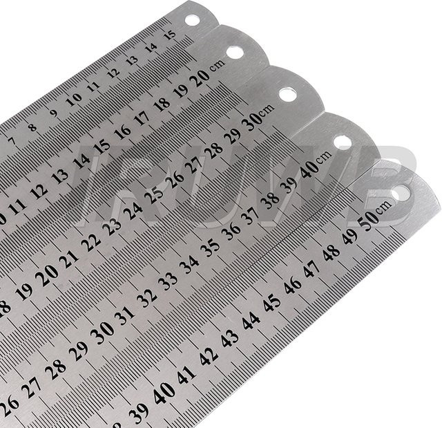 Edelstahl Lineal in Silber für Schul- und Bürobedarf, 15 cm - Bild 1
