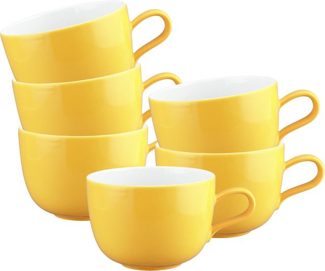 Seltmann Weiden Milchkaffeetassen Liberty Pure Colors Gelb 6er Set 380 ml - Bild 1