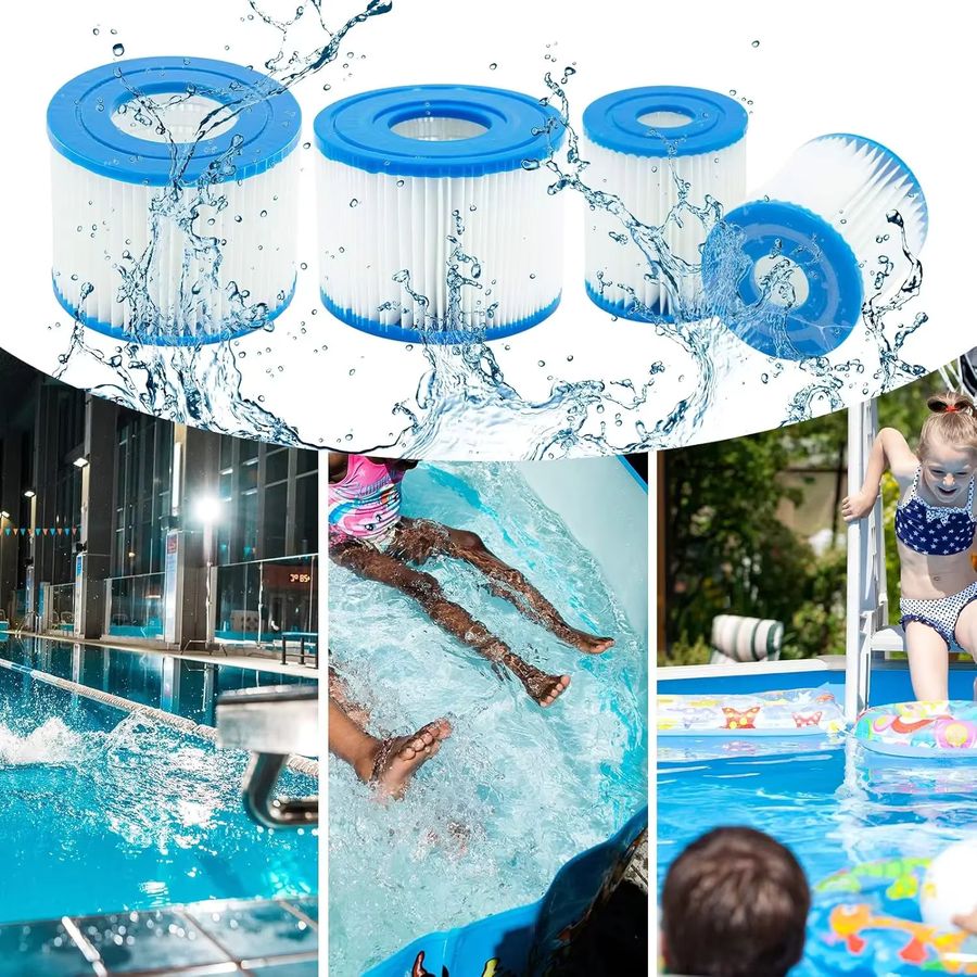 Bestway Poolfilter Typ I 58093 kompatibel mit Flowclear Spa-Filter für Poolpumpen 58381 und 58511e, B/B/H: 8,9 x 8,9 cm - Bild 2