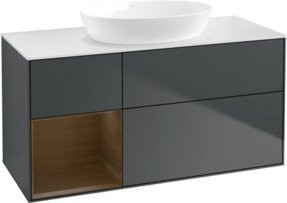 V&B Waschtischunterschrank Finion in Grau lackiert, Breite: 120 cm, Tiefe: 50,1 cm, Höhe: 50,1 cm - Bild 1