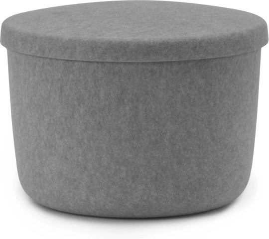 Normann Copenhagen Hide Storage Pouf in Grau mit abnehmbarem Bezug aus PET-Filz - Bild 1