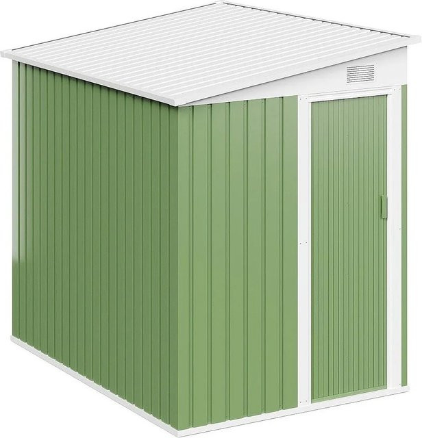 Schrebergartenhaus Daxton von Vente-unique in Mandelgrün mit Pultdach aus Stahl - Bild 1