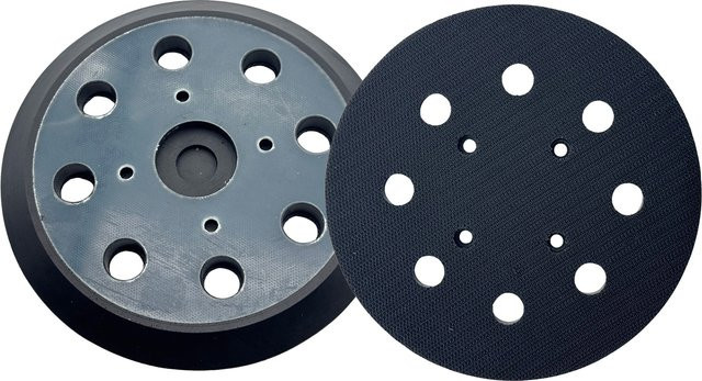 Schleifpad für Exzenterschleifer mit 8-Loch-Lochmuster und Hakenschlaufen-Verschluss, Durchmesser: 150 mm - Bild 1