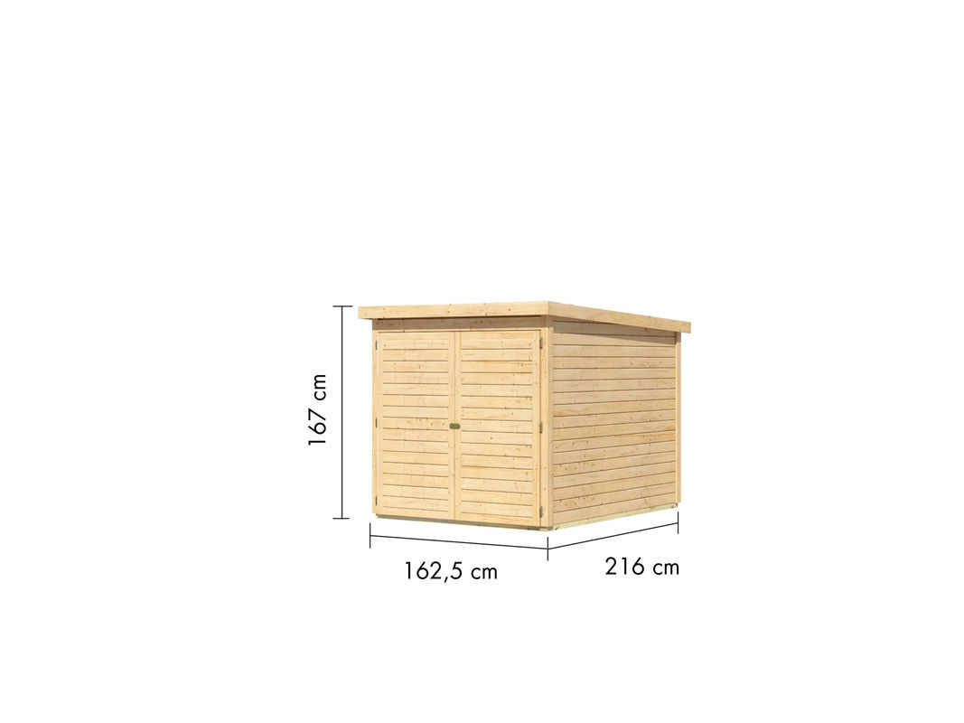 KARIBU Fahrradgarage aus naturbelassenem Holz - Bild 3