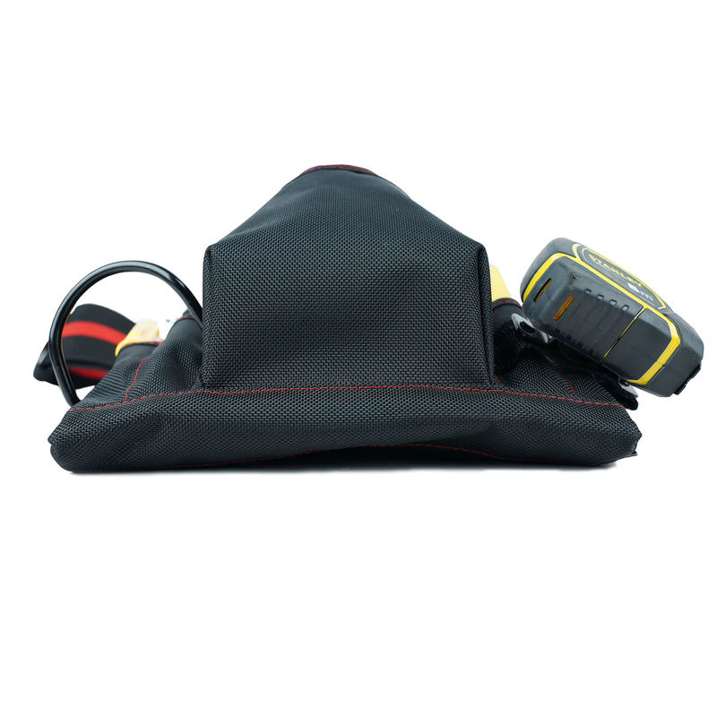 KUNN Zimmermannstasche robuster Werkzeuggürtel mit 10 Taschen, Hammerschlaufe und Schnellverschluss-Schnalle in Rot und Schwarz - Bild 6