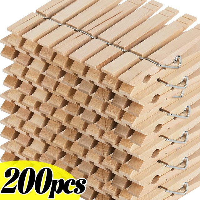Handgefertigte Mini-Foto-Clips aus natürlichem Holz in Braun für DIY-Dekorationen und Bastelarbeiten - Bild 1