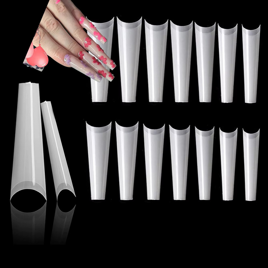 ARTAUG Künstliche Nägel, Transparent, Sargform, 504 Stück, Weiß - Bild 3