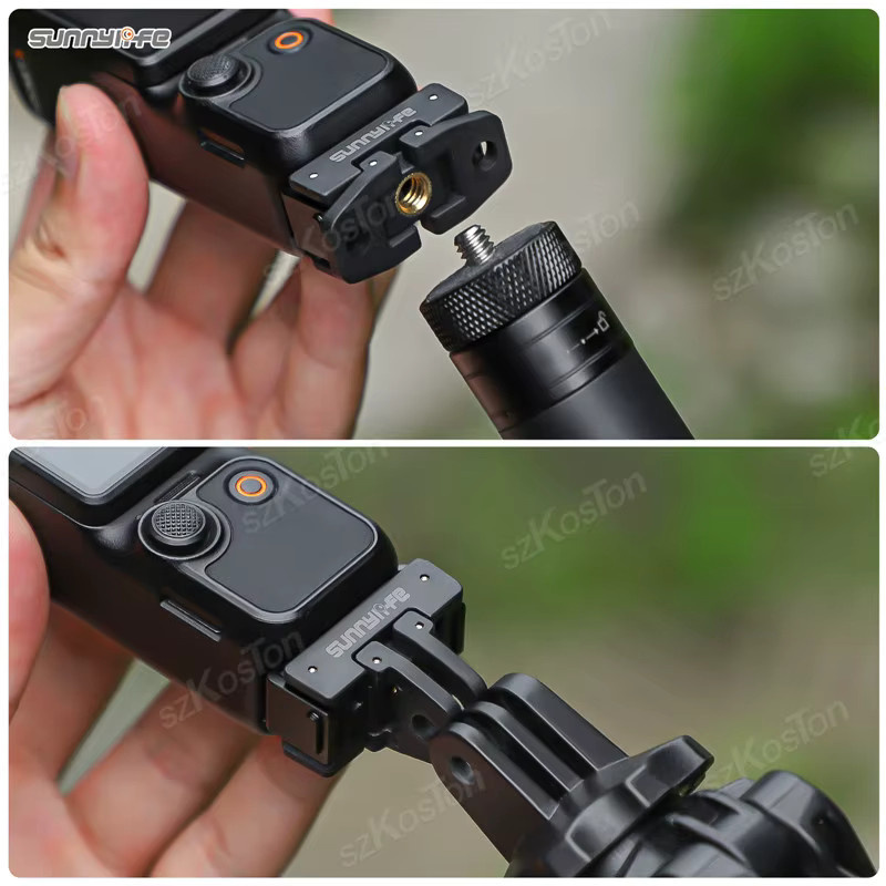 DJI Schnellwechseladapter und faltbare Erweiterungshalterung für OSMO Pocket 4 und OSMO Pocket 3 in Schwarz mit 1/4-Zoll-Schraubenloch - Bild 3