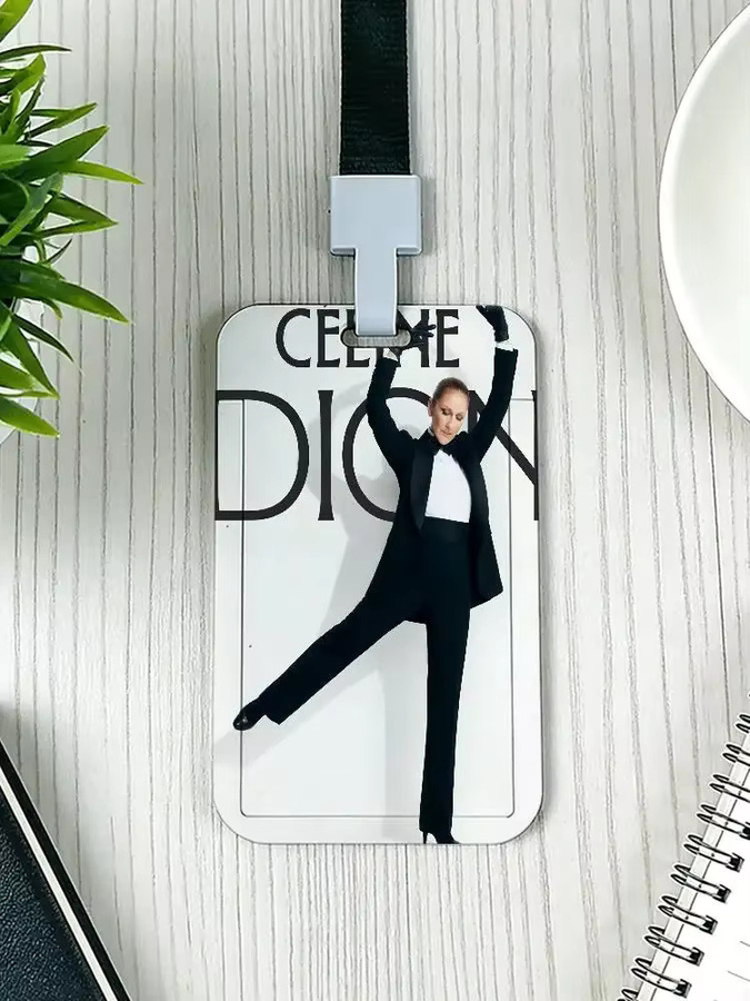 Singer C-Celine Dion Kartenhalter und Mitarbeiterkartenhülle mit Schlüsselband in Multicolour - Bild 5