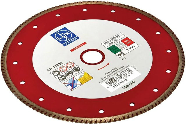 LUX-TOOLS Diamant-Trennscheibe Vollrand in Rot, Durchmesser: 230 mm - Bild 1
