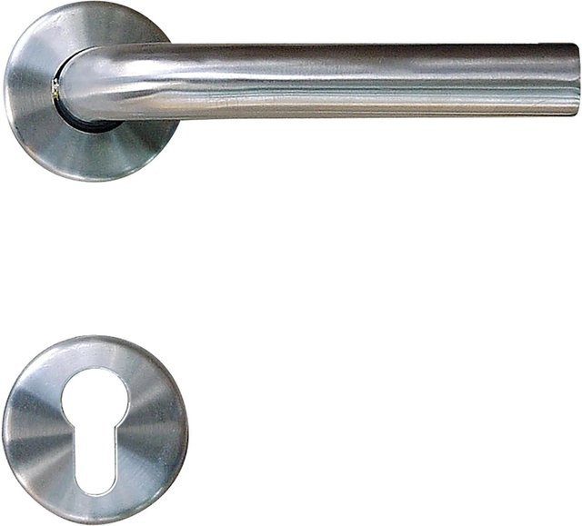 Roro Drücker-Garnitur Typ R aus Edelstahl in Silber, B/T/H: 21,0 x 30,5 x 30,0 cm - Bild 1