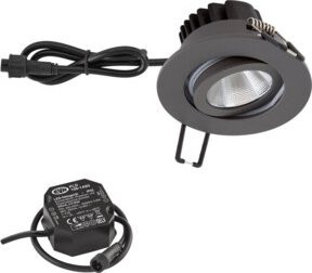 EVN Lichttechnik P-LED LED-Einbauleuchte PC650N61602 in Anthrazit, 6W, Warmweiß 3000K, IP65, Rund - Bild 1