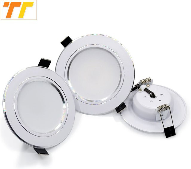 4er Set Teetealy LED-Downlights rund aus Aluminium mit Silberrand in Weiß, einbaustrahler für Decken mit wählbarer Farbtemperatur (CCT) - Bild 1
