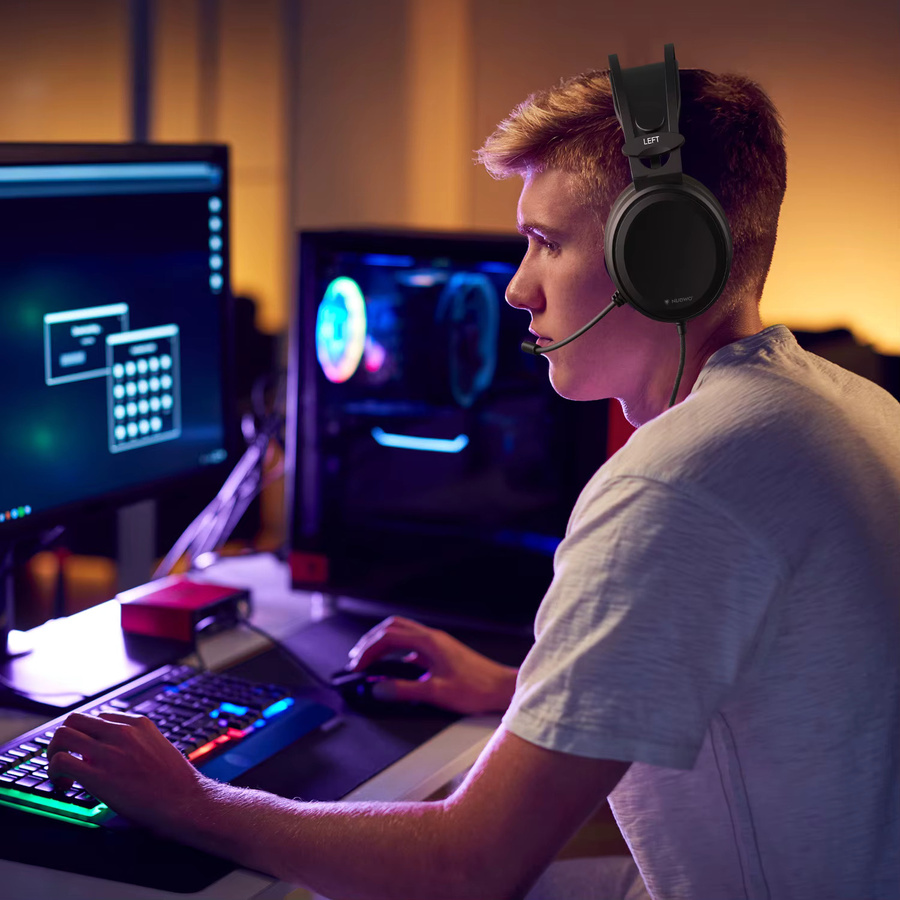 NUBWO N7 Over-Ear-Gaming-Kopfhörer mit Geräuschunterdrückung in Schwarz für PC, PS4, PS5 und Xbox One - Bild 3