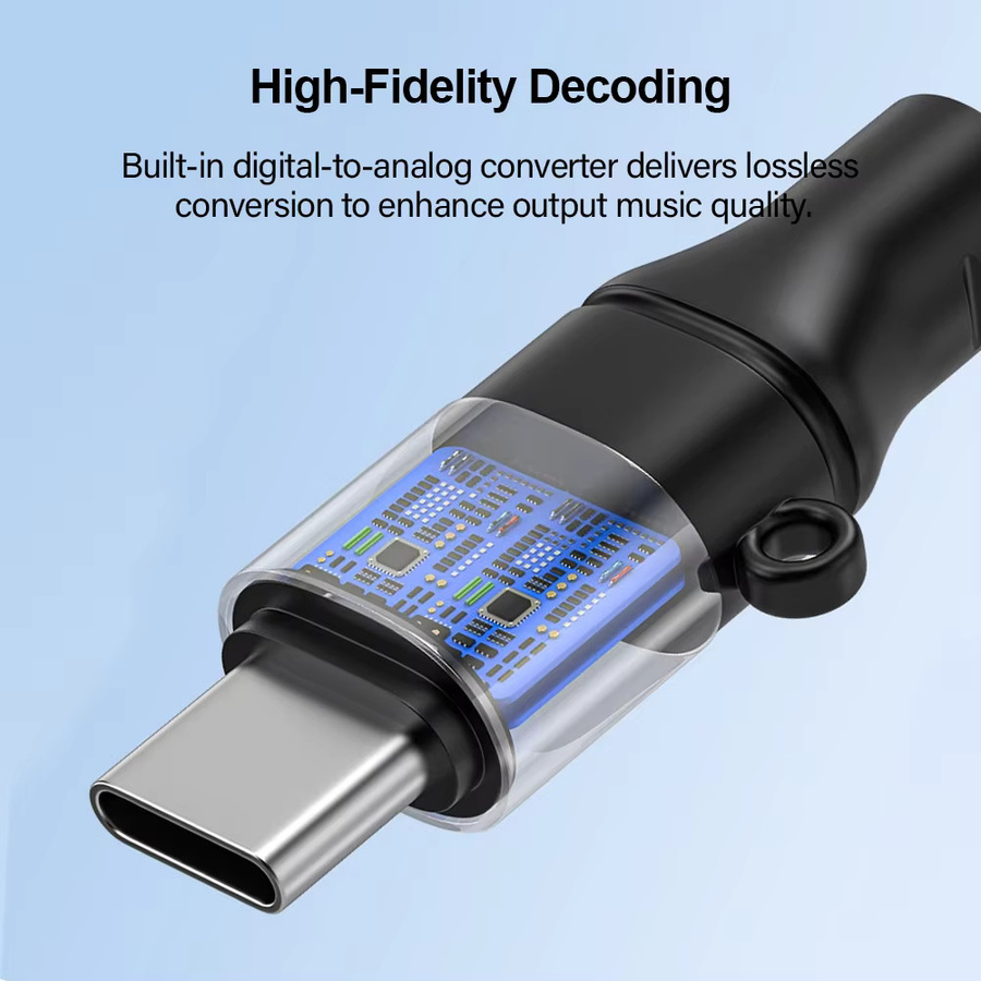 TekaGene USB-C auf 3,5mm Klinke Kopfhöreradapter in Grau für iPhone, Samsung und Xiaomi - Bild 3
