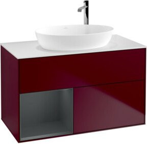V&B Waschtischunterschrank Finion 100 Wandbeleuchtung in Weiß lackiert B/T/H: 100 x 50,1 x 50,1 cm - Bild 1