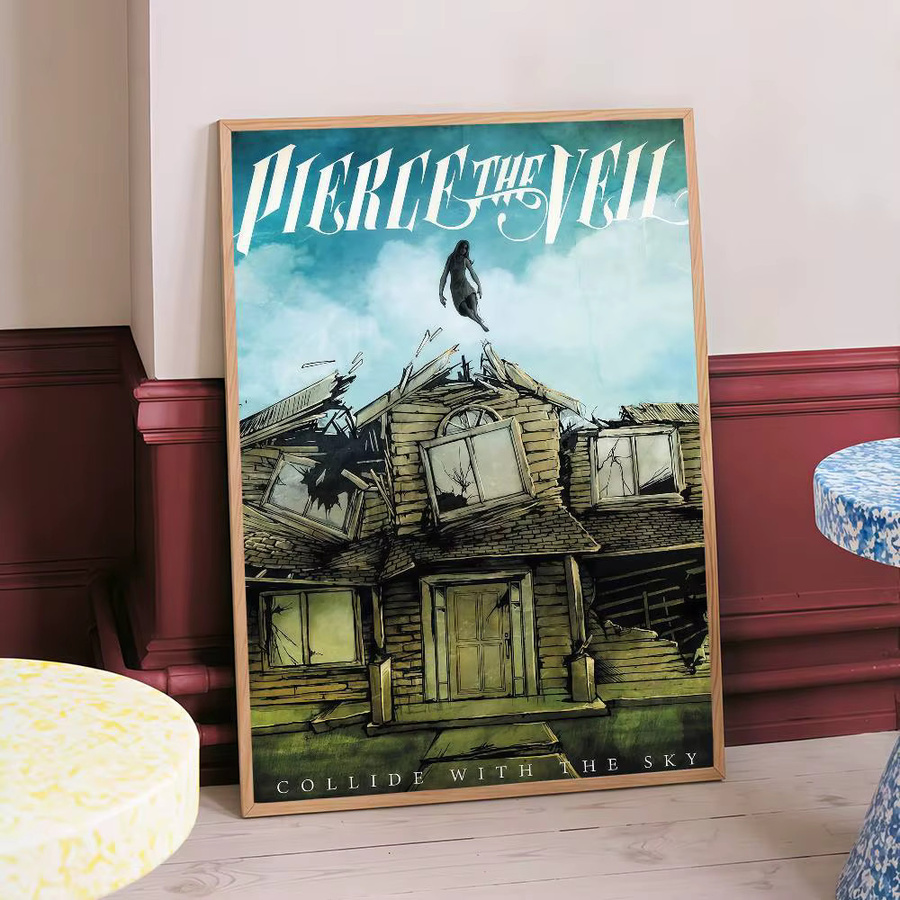 P-pierce The-Veil Band Vintage Filmplakat Aufkleber, Mehrfarbig, Rechteckig, B: 15 cm, H: 10 cm - Bild 5