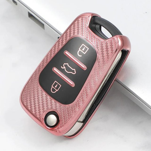 TPU Auto Schlüsselhülle Abdeckung für Hyundai I20 I30 Ix20 Ix25 Ix35 Elantra Accent und KIA Sportage Rio 3 Soul Optima Ceed Pro K5 K2 Pride in Schwarz - Bild 1