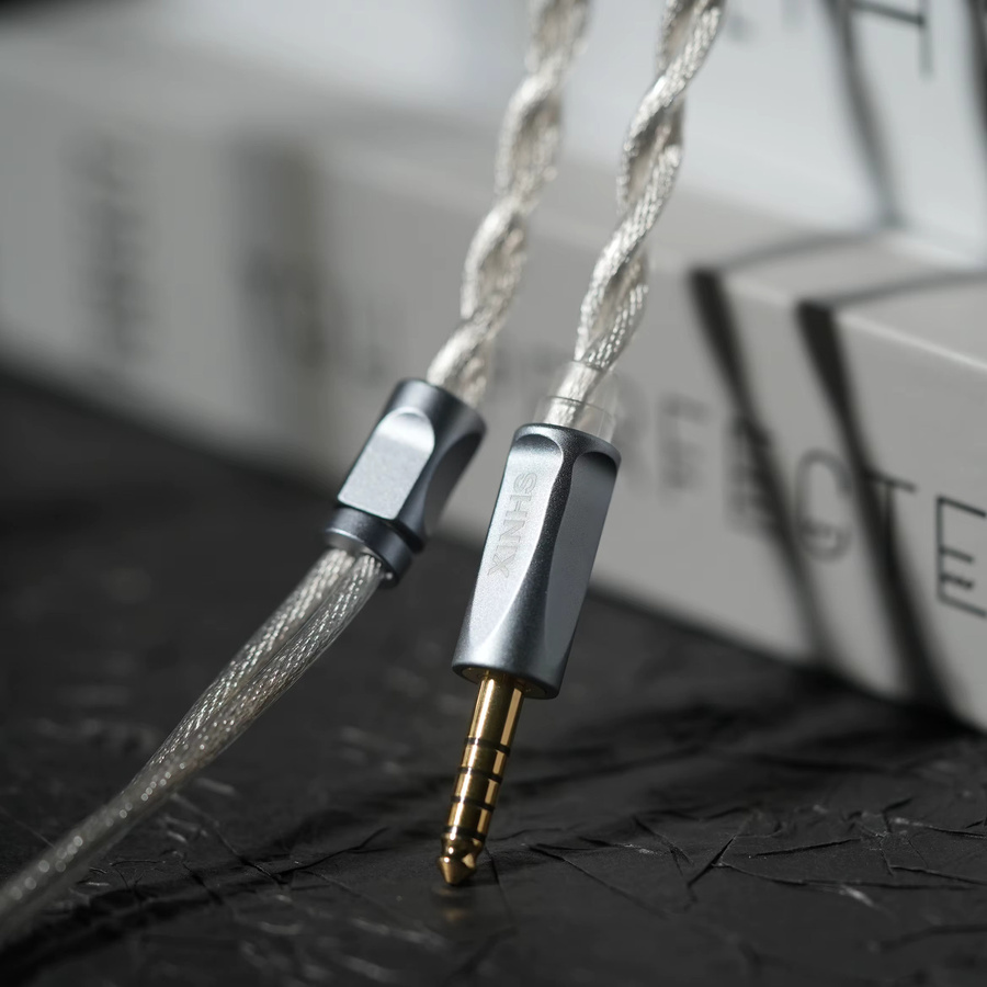 XINHS-025 High-Fidelity Kopfhörer-Upgrade-Kabel aus versilbertem Single Crystal Kupfer mit 0,78 mm 2PIN MMCX QDC Anschluss für BLON - Bild 2