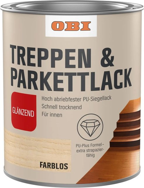OBI Treppen- und Parkettversiegelung wasserbasiert, transparent glänzend, 750 ml - Bild 1