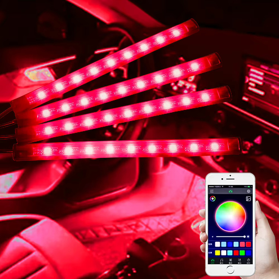 WUMFIRE RGB LED Auto Umgebungslicht Neon Flex Lichtstreifen in Multicolour für 5V/12V Innenraum Atmosphäre - Bild 5