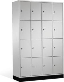 C+P Schließfachschrank Intro mit 16 Fächern, Farbe Lichtgrau, H x B x T: 195 x 122 x 50 cm - Bild 1