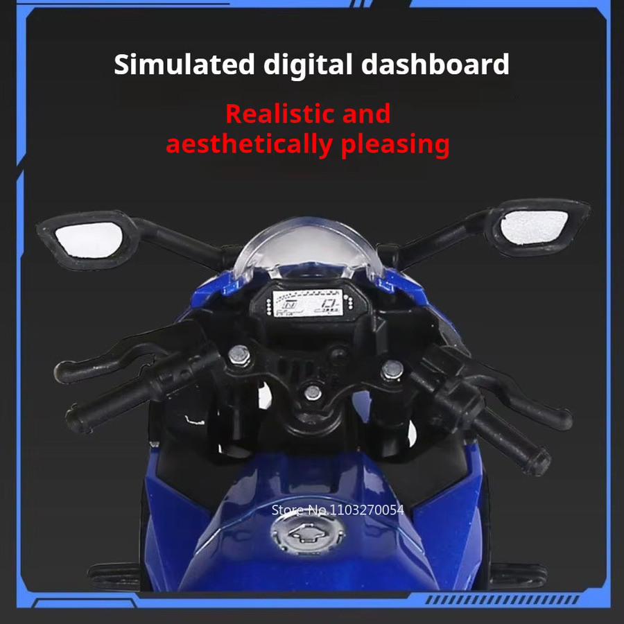 MAKEDA R3 R1 Legierung Motorrad Diecast Modell, 1:12, mit Licht und Lenkung - Bild 2