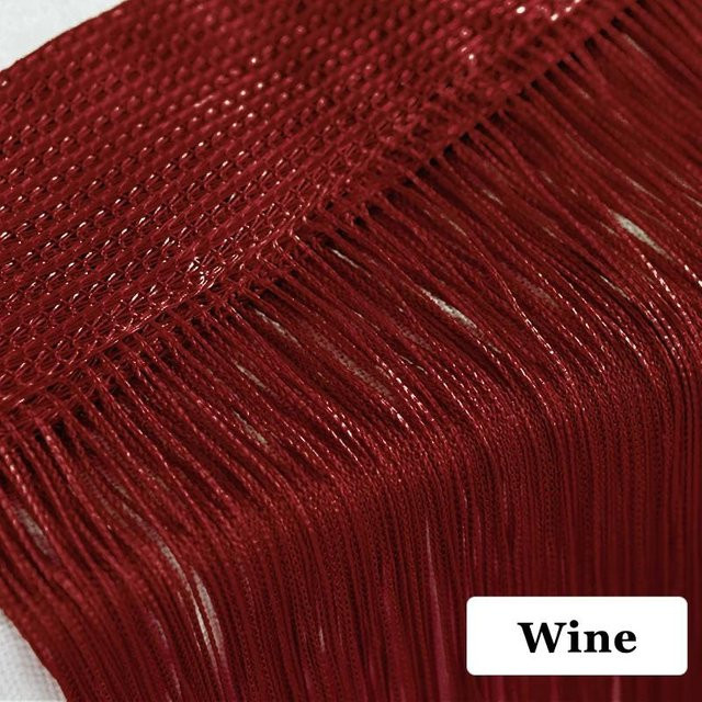 Big House decor Fadenvorhang aus Polyester in Weinrot als Trennwand oder Raumteiler, B: 300 cm, H: 200 cm - Bild 1
