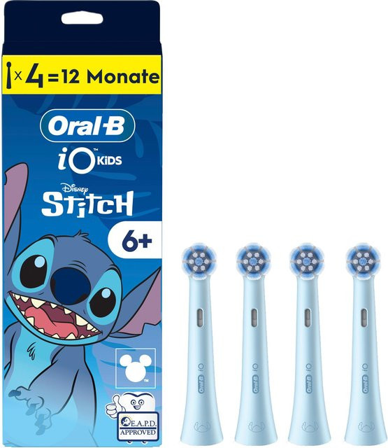 Oral-B iO Kids 6+ Disney Stitch Aufsteckbürsten, 4 Stück, blau - Bild 1