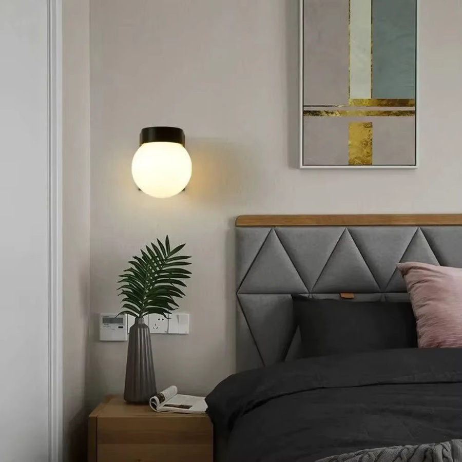 JOYINLED Acryl LED Wandlampe mit E27 Basis für Innen und Außen in Weiß oder Schwarz - Bild 3