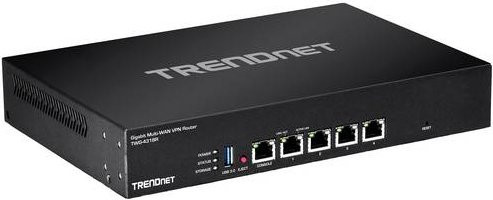 TrendNet TWG-431BR Router mit 1 GBit/s, Ethernet/LAN und USB-C, Schwarz - Bild 1