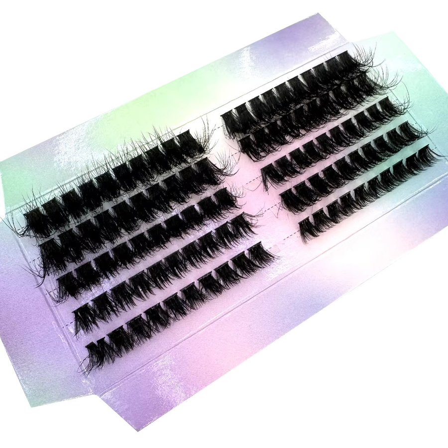 5Row Wimpern Extensions Cluster, Black, Unisex - Bild 3