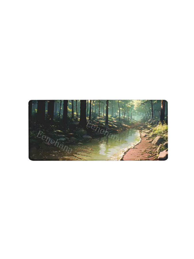 Eenehana Gaming Mauspad Waldlandschaft Ästhetik in Multicolour, B/T: 90 x 40 cm - Bild 5