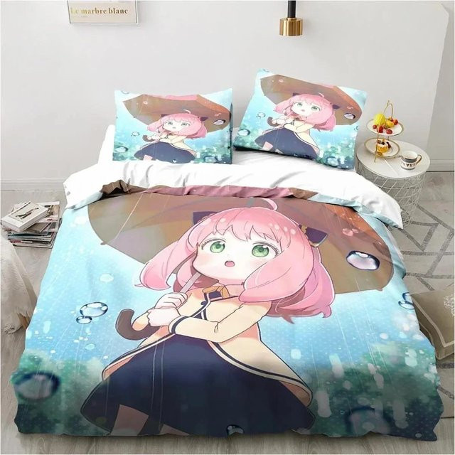 Lodestar SPY×FAMILY Anime Bettwäsche-Set mit Bettbezug und Kissenbezügen, Mehrfarbig, B/H: 70 x 133 cm - Bild 1