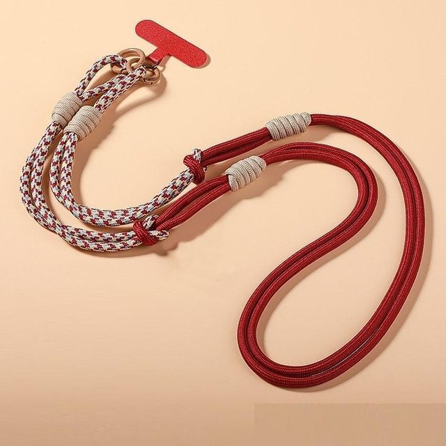 Multifunktionales verstellbares Handy-Lanyard aus Nylon in Rot für dein Smartphone CSWO02 - Bild 1