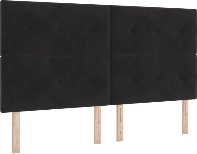 vidaXL LED Kopfteil in Schwarz mit integrierten LED-Lichtleisten, Breite: 180 cm - Bild 1