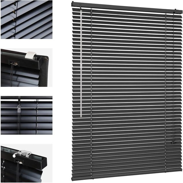 Sekey Aluminium Jalousie thermoisolierend Schwarz B: 90 cm, H: 220 cm - Bild 1