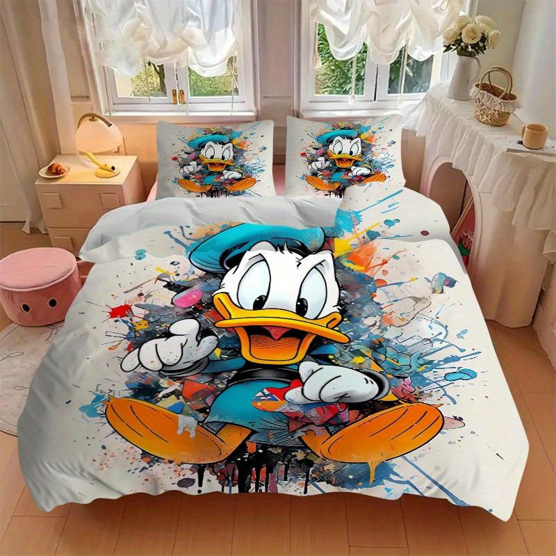 3-teiliges Donald Duck Kunst Bettwäsche-Set von cy seven in Multicolour, bestehend aus Bettbezug und Kissenbezügen, B/H: 135 x 200 cm - Bild 4