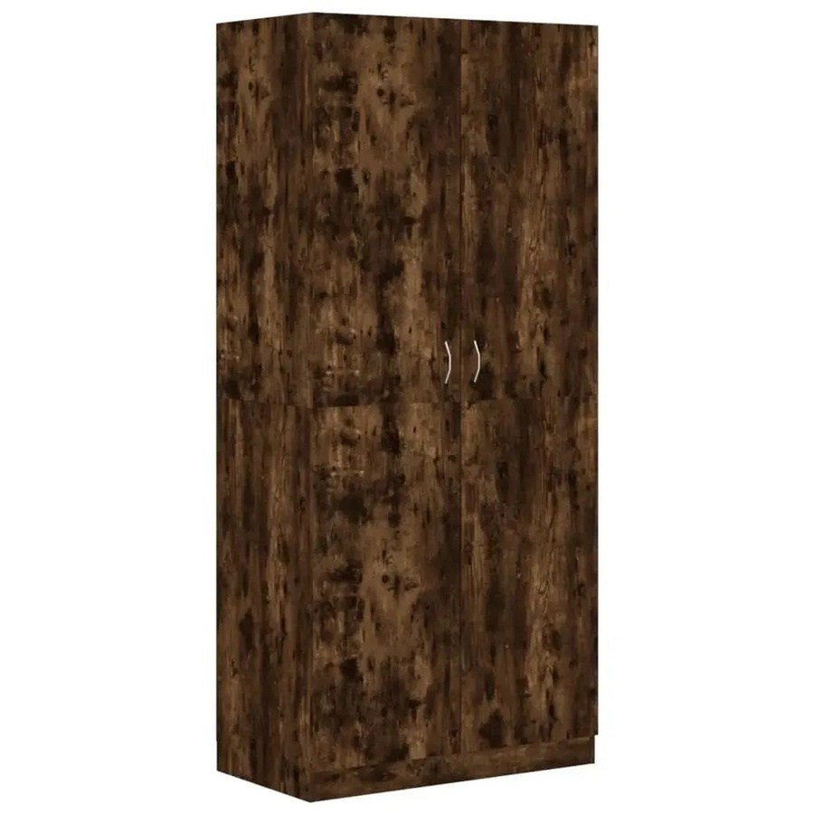 vidaXL Kleiderschrank Räuchereiche Braun aus Holzwerkstoff B/T/H: 90 x 52 x 200 cm - Bild 2