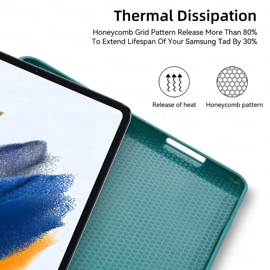Smart Lederhülle für Samsung Galaxy Tab A8 X200 X205 10,5 Zoll mit Aufwachfunktion und Standfunktion in Schwarz oder Grün - Bild 3