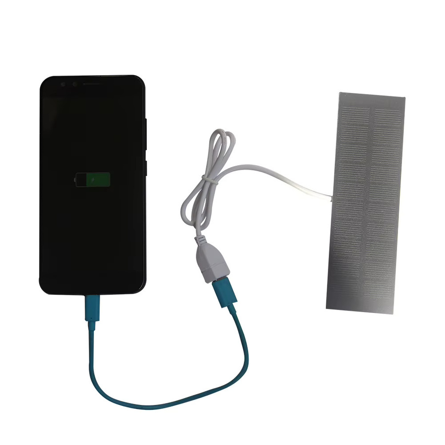 LAIMANEI Monokristallines Mini-Solarpanel 1W 5V mit USB-A Anschluss in Schwarz für Notfall-Solarladegeräte und Beleuchtung - Bild 3