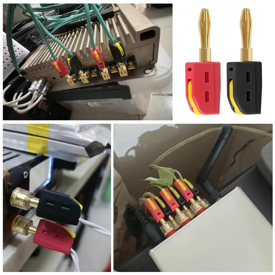 AOKIN 20 Stück Bananenstecker 4 mm vergoldet Hochstrom-Schnellanschluss 32 A für Lautsprecherkabel und Heimkino in Gold - Bild 5