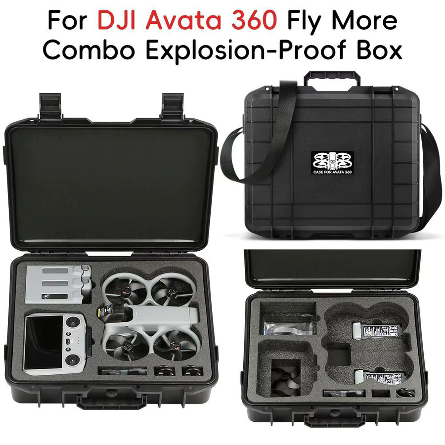 DJI Sicherheits-Explosionsschutzbox für Avata 360 Fly More Combo, schwarze Hartschalen-Tragetasche für Drohnenzubehör - Bild 2