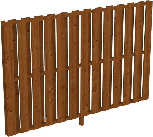 Skan Holz Deckelschalung Seitenwand aus Douglasie in Nussbaum, B: 255 cm, H: 160 cm - Bild 1