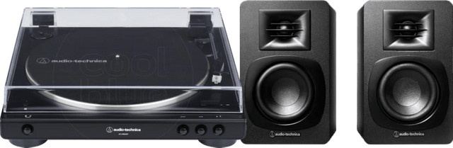 Audio-Technica AT-LP60XBTBK Bluetooth Plattenspieler und ATH-SP3X Kopfhörer Set in Schwarz - Bild 1