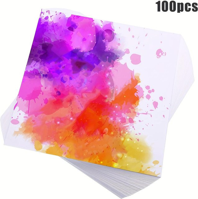 SZ-Damai Zeichenpapier für Ölpastell, 100 Blatt, Mehrfarbig, B x H: 20 x 20 cm - Bild 1