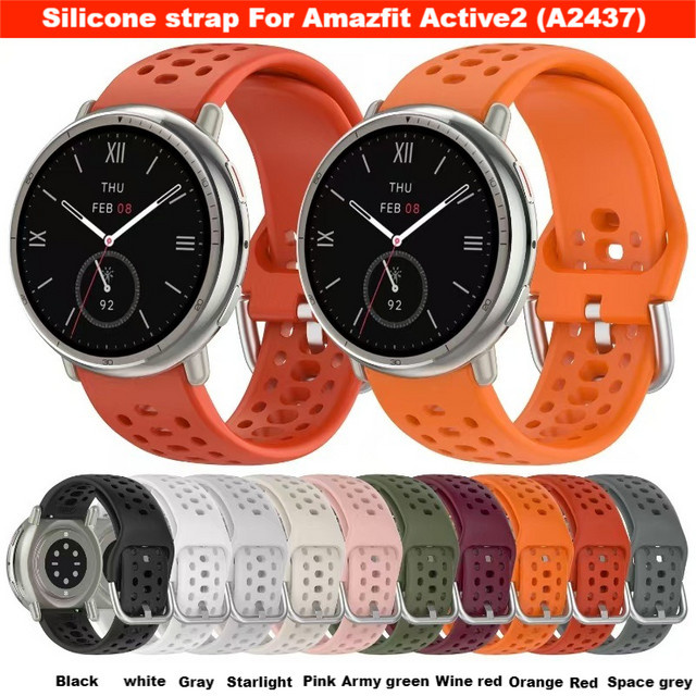 Amazfit Uhrenarmband Silikon, Schwarz, Unisex - Bild 1
