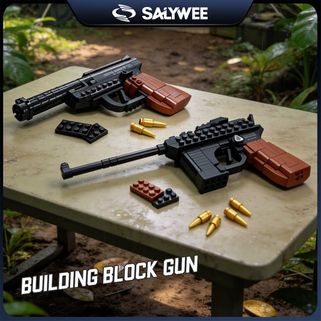 SALYWEE Handfeuerwaffen-Bausteine, Simulationswaffen-Lernspielzeug - Bild 1