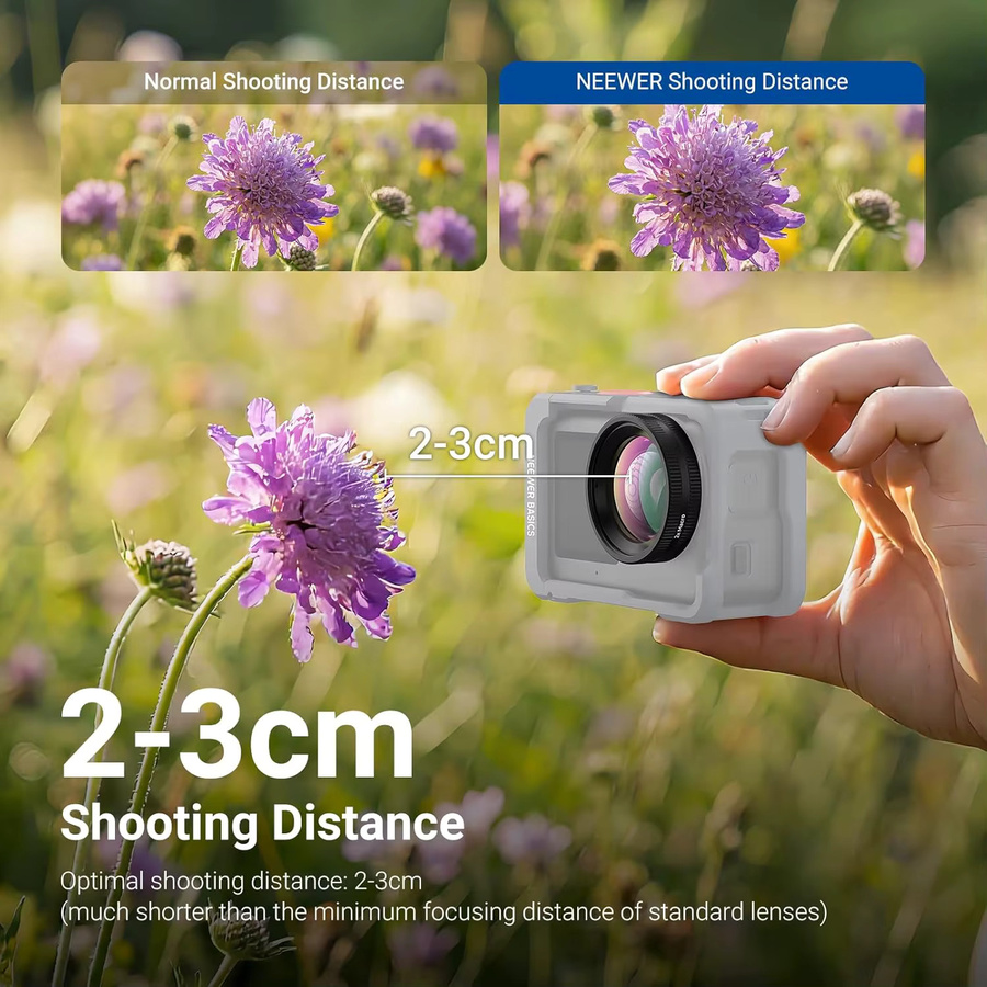 NEEWER Makro-Objektiv für DJI Osmo Action 6 mit 2-3 cm Fokusbereich für Nahaufnahmen - Bild 4